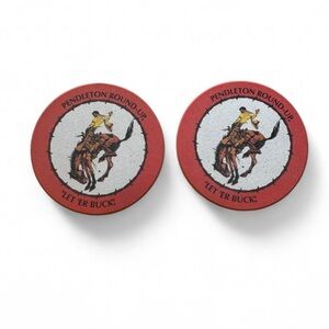 2 Pendleton Round-Up Coasters